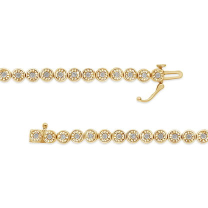 Sterling Silver Diamond Link Tennis Bracelet