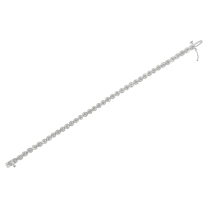 Sterling Silver Diamond Link Tennis Bracelet