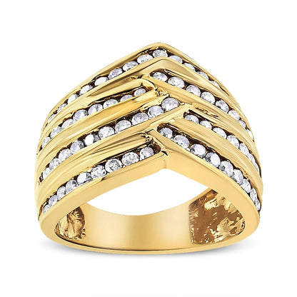 Yellow Gold Plated Silver 1.5 Ct Diamond Ring