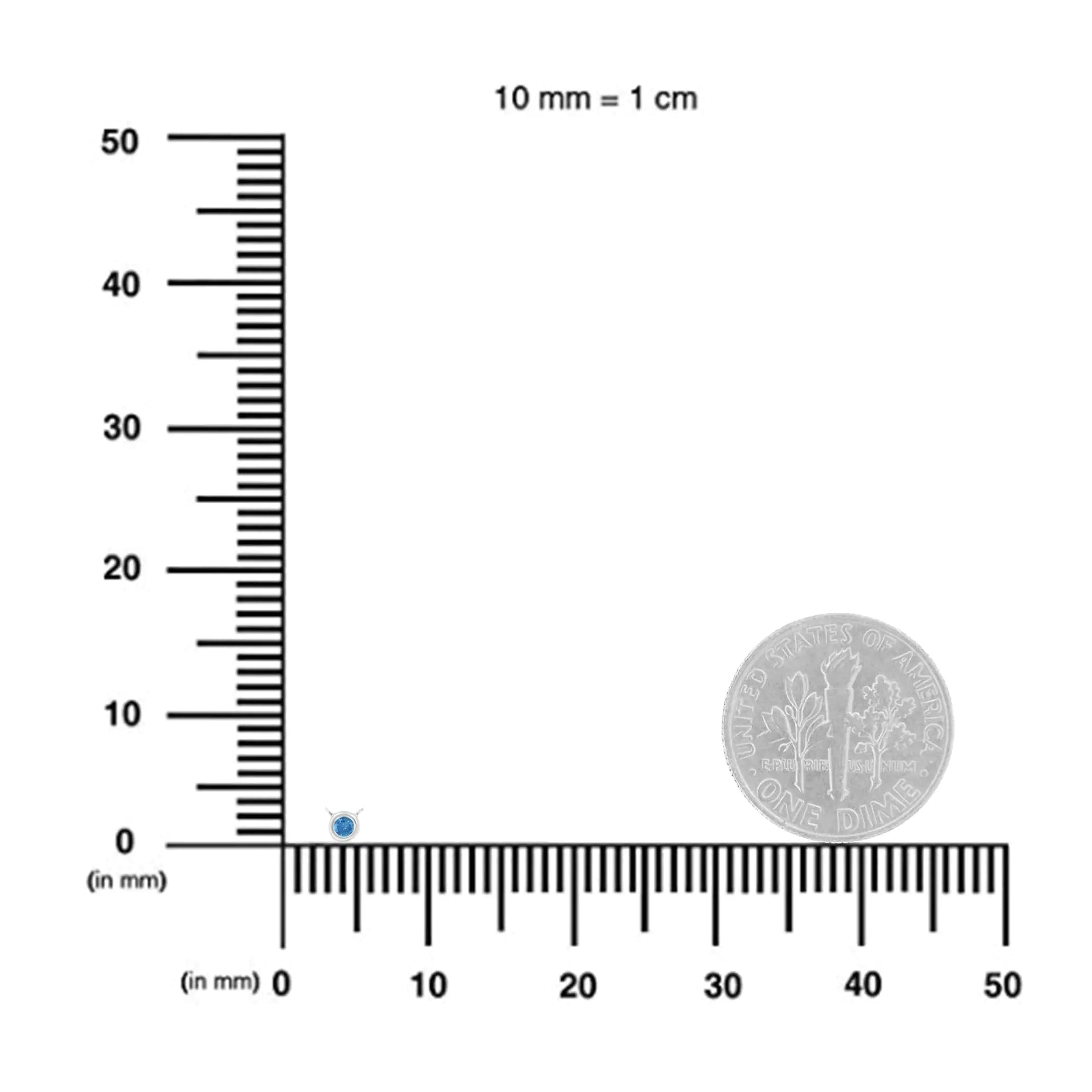 Sterling Blue Diamond Solitaire Adjustable Necklace | Necklace | Elegant Emulations Jewelry USA