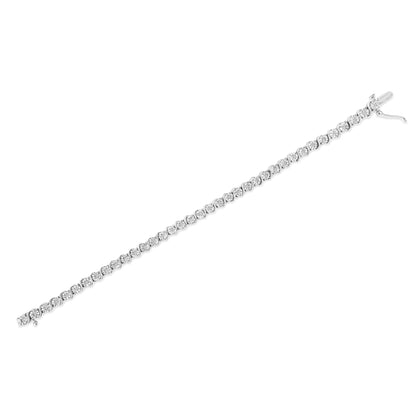 Sterling Silver 0.25 Ctw Diamond Tennis Bracelet - 7" | Bracelets | Elegant Emulations Jewelry USA