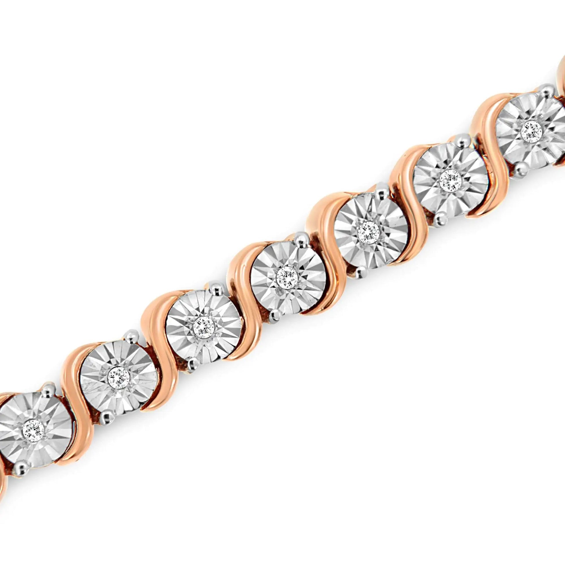 Sterling Silver 0.25 Ctw Diamond Tennis Bracelet - 7" | Bracelets | Elegant Emulations Jewelry USA
