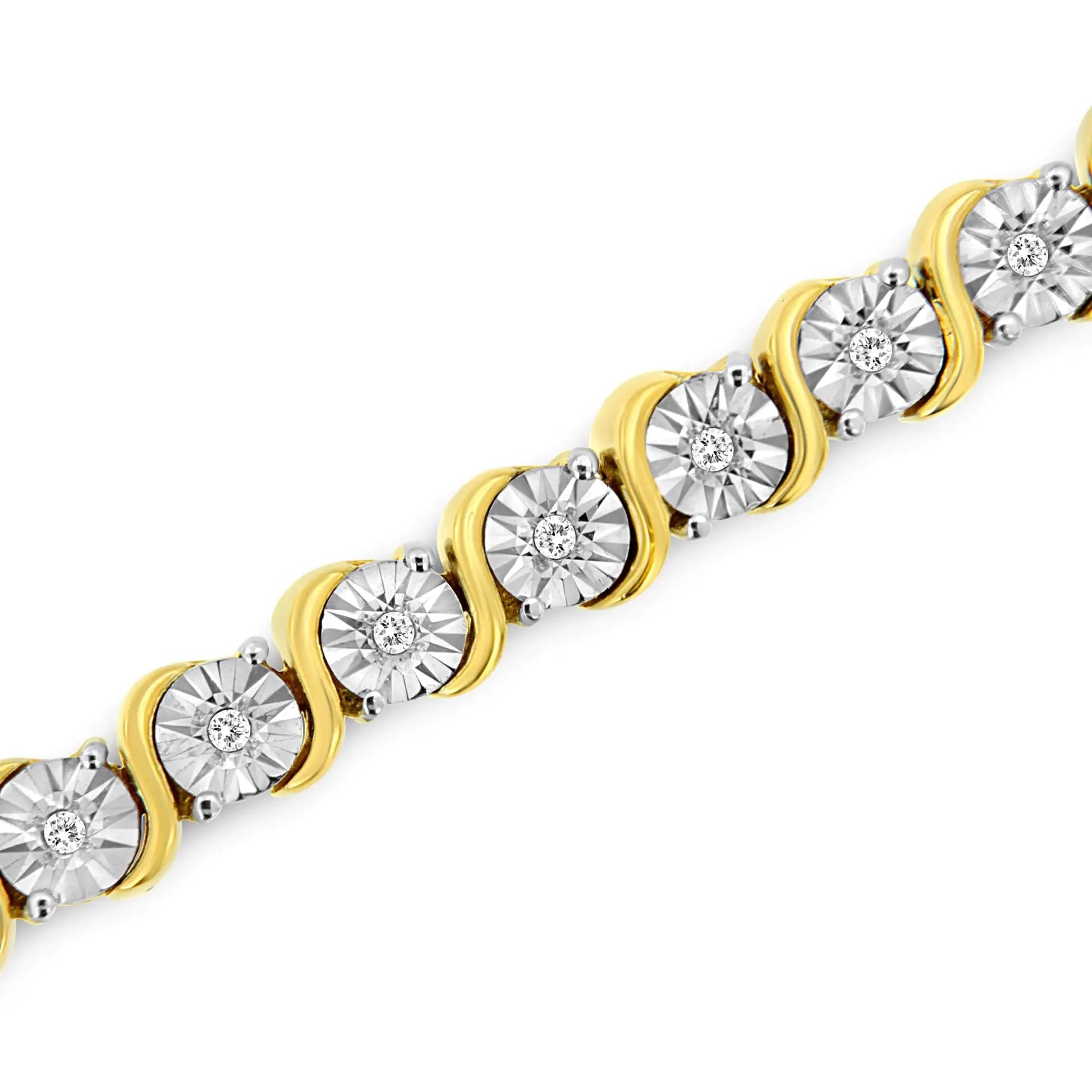 Sterling Silver 0.25 Ctw Diamond Tennis Bracelet - 7" | Bracelets | Elegant Emulations Jewelry USA
