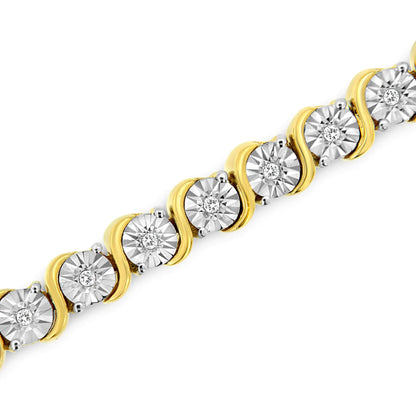 Sterling Silver 0.25 Ctw Diamond Tennis Bracelet - 7" | Bracelets | Elegant Emulations Jewelry USA