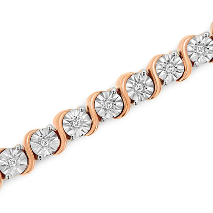 Sterling Silver 0.25 Ctw Diamond Tennis Bracelet - 7" | Bracelets | Elegant Emulations Jewelry USA