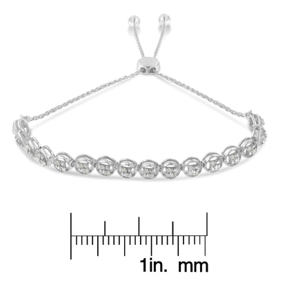 Sterling Silver .25ct Diamond Bolo Bracelet | Bracelets | Elegant Emulations Jewelry USA