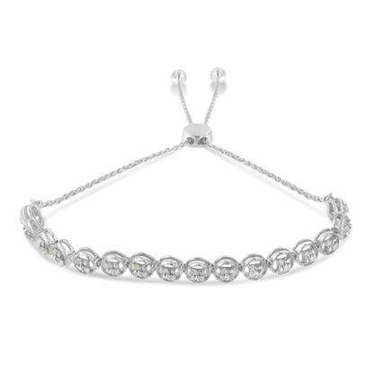 Sterling Silver .25ct Diamond Bolo Bracelet | Bracelets | Elegant Emulations Jewelry USA