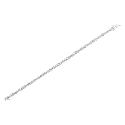 Sterling Silver Diamond Accent X - Link Bracelet | Bracelets | Elegant Emulations Jewelry USA