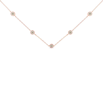 Sterling Silver Diamond Link Necklace (0.5ct K - L, I2 - I3) | Necklace | Elegant Emulations Jewelry USA