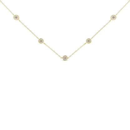 Sterling Silver Diamond Link Necklace (0.5ct K - L, I2 - I3) | Necklace | Elegant Emulations Jewelry USA