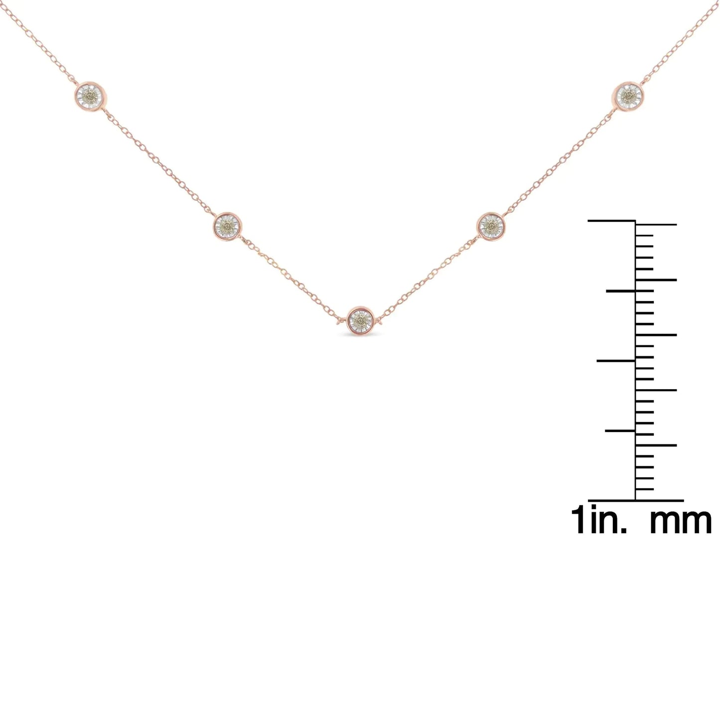 Sterling Silver Diamond Link Necklace (0.5ct K - L, I2 - I3) | Necklace | Elegant Emulations Jewelry USA