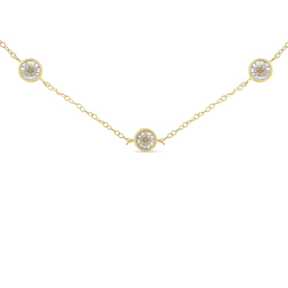 Sterling Silver Diamond Link Necklace (0.5ct K - L, I2 - I3) | Necklace | Elegant Emulations Jewelry USA