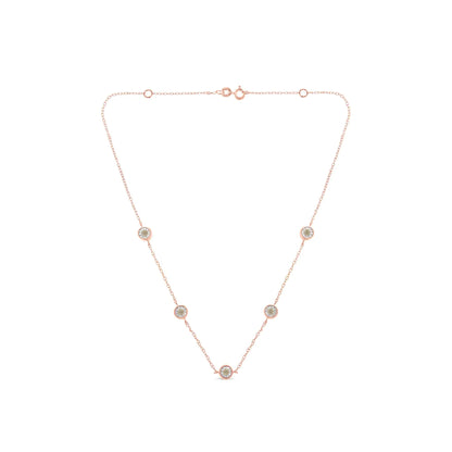 Sterling Silver Diamond Link Necklace (0.5ct K - L, I2 - I3) | Necklace | Elegant Emulations Jewelry USA