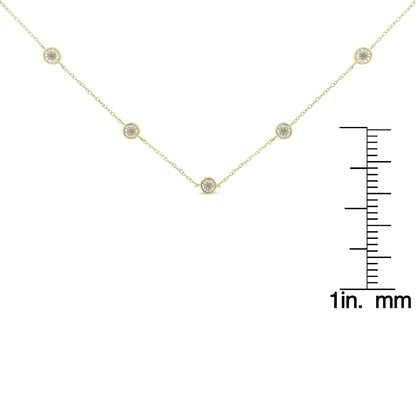 Sterling Silver Diamond Link Necklace (0.5ct K - L, I2 - I3) | Necklace | Elegant Emulations Jewelry USA