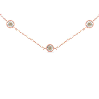 Sterling Silver Diamond Link Necklace (0.5ct K - L, I2 - I3) | Necklace | Elegant Emulations Jewelry USA