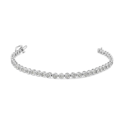Sterling Silver Diamond Link Tennis Bracelet | Bracelets | Elegant Emulations Jewelry USA