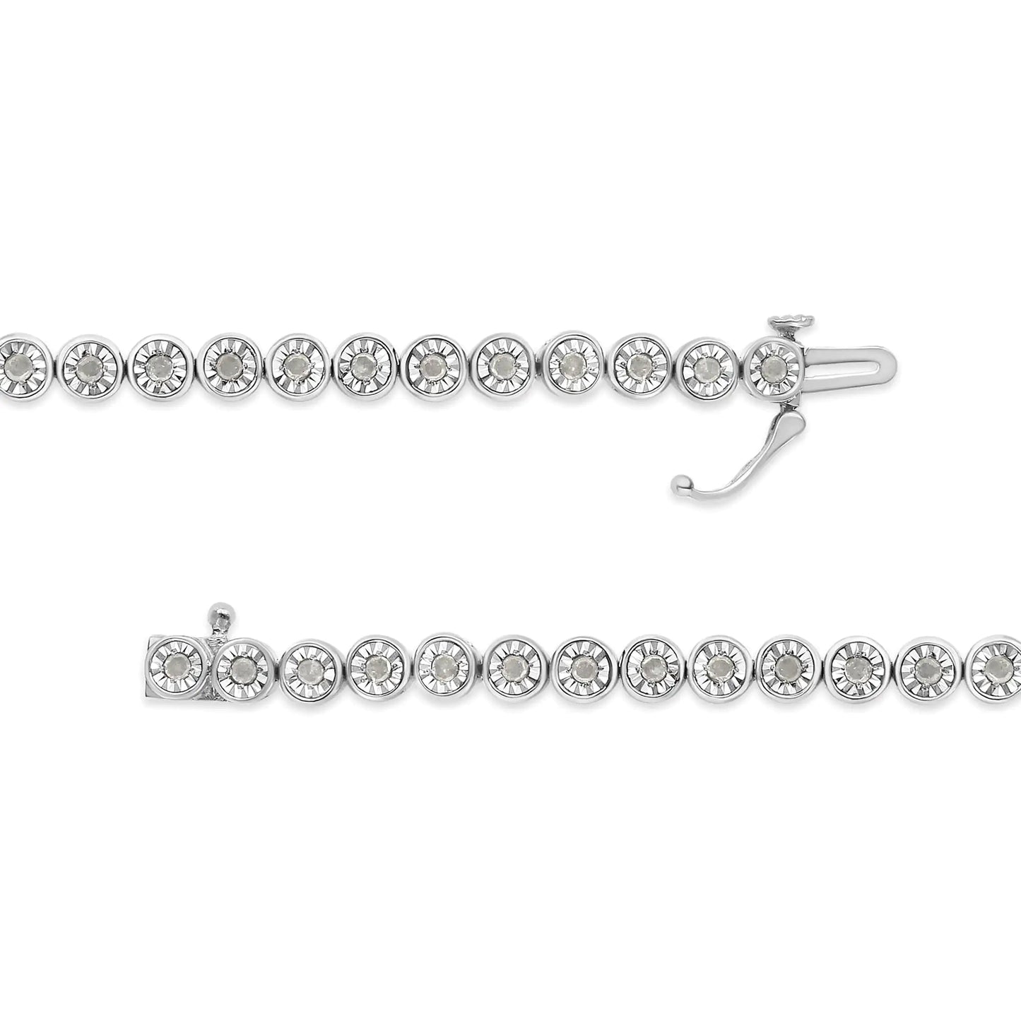 Sterling Silver Diamond Link Tennis Bracelet | Bracelets | Elegant Emulations Jewelry USA