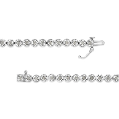 Sterling Silver Diamond Link Tennis Bracelet | Bracelets | Elegant Emulations Jewelry USA