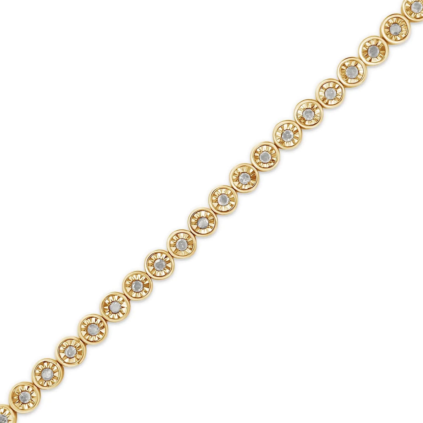 Sterling Silver Diamond Link Tennis Bracelet | Bracelets | Elegant Emulations Jewelry USA