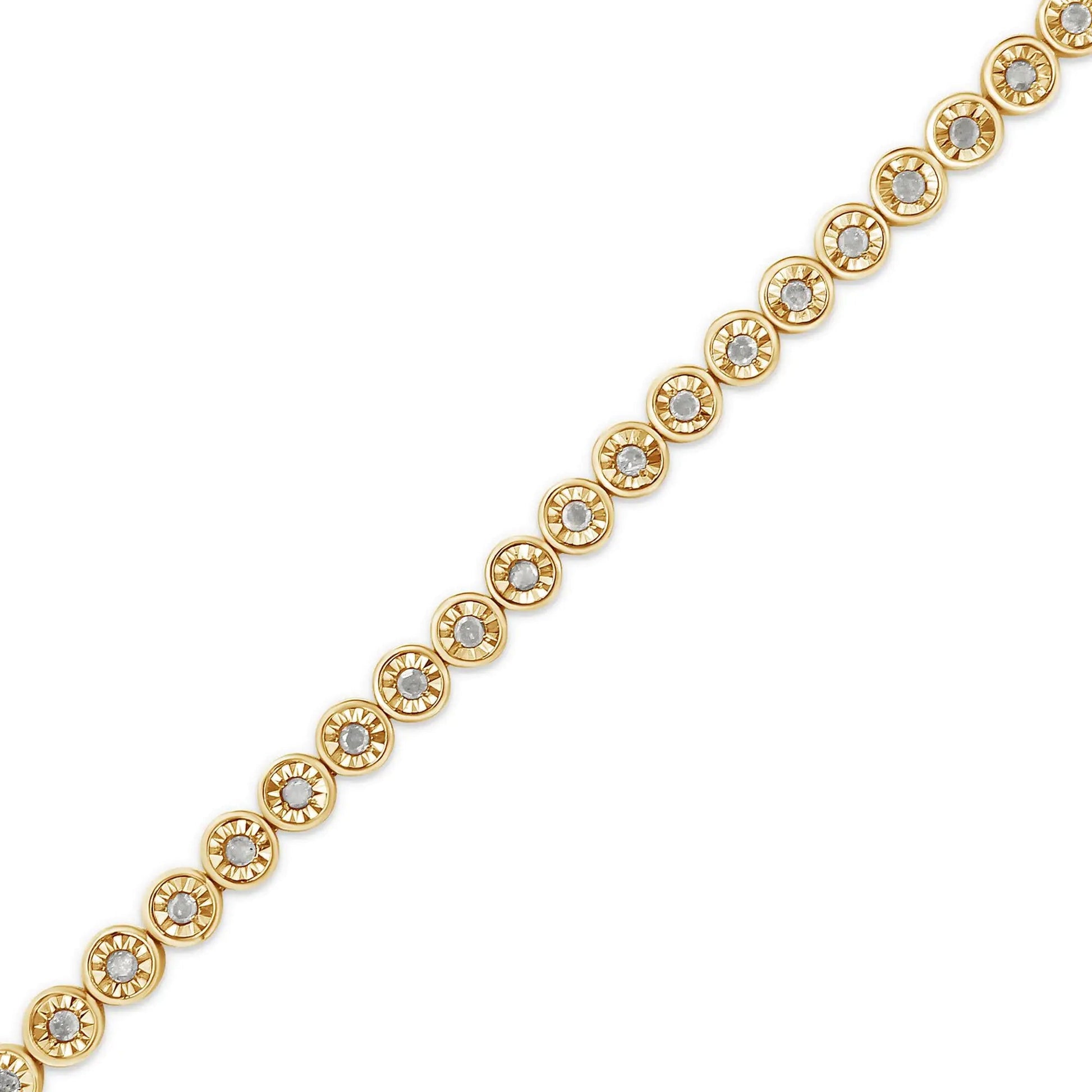 Sterling Silver Diamond Link Tennis Bracelet | Bracelets | Elegant Emulations Jewelry USA