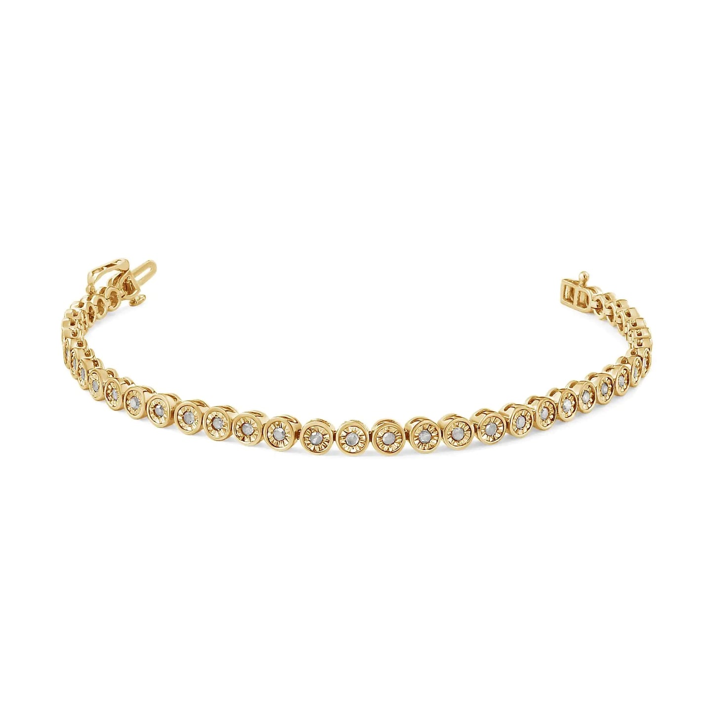 Sterling Silver Diamond Link Tennis Bracelet | Bracelets | Elegant Emulations Jewelry USA
