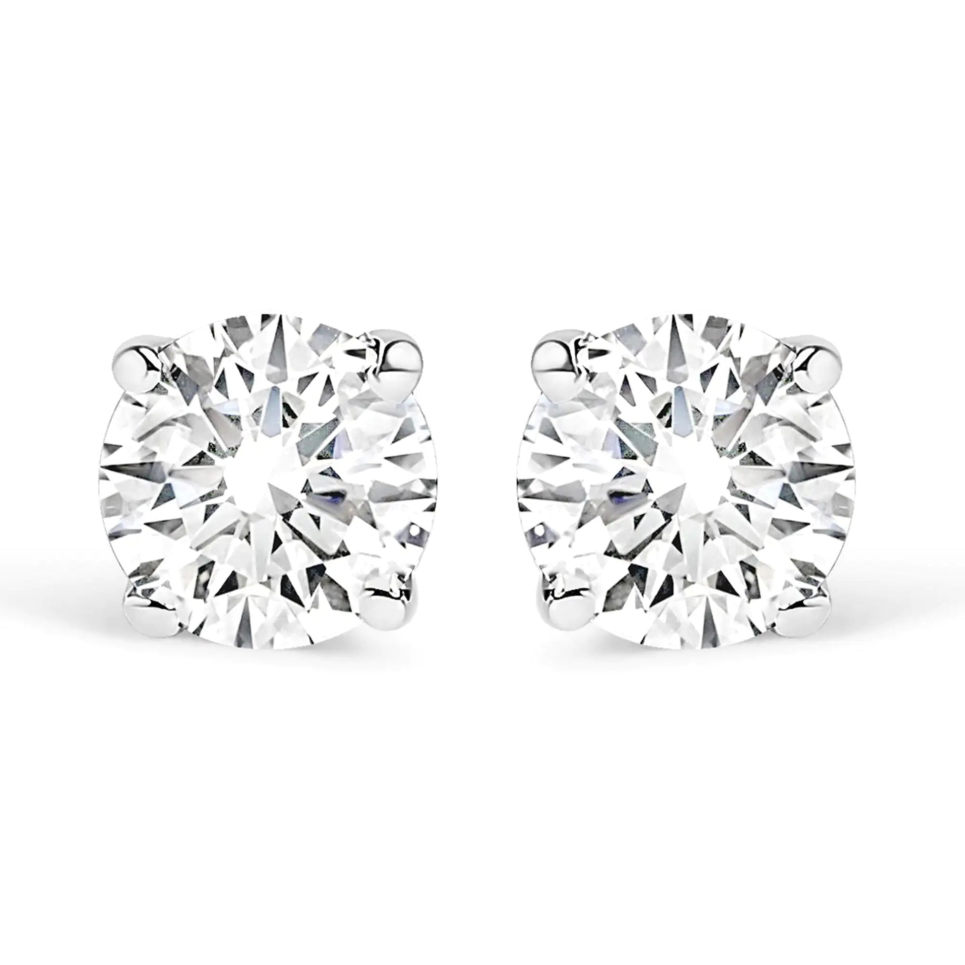 Sterling Silver Lab - Created Diamond Stud Earrings | Earrings | Elegant Emulations Jewelry USA