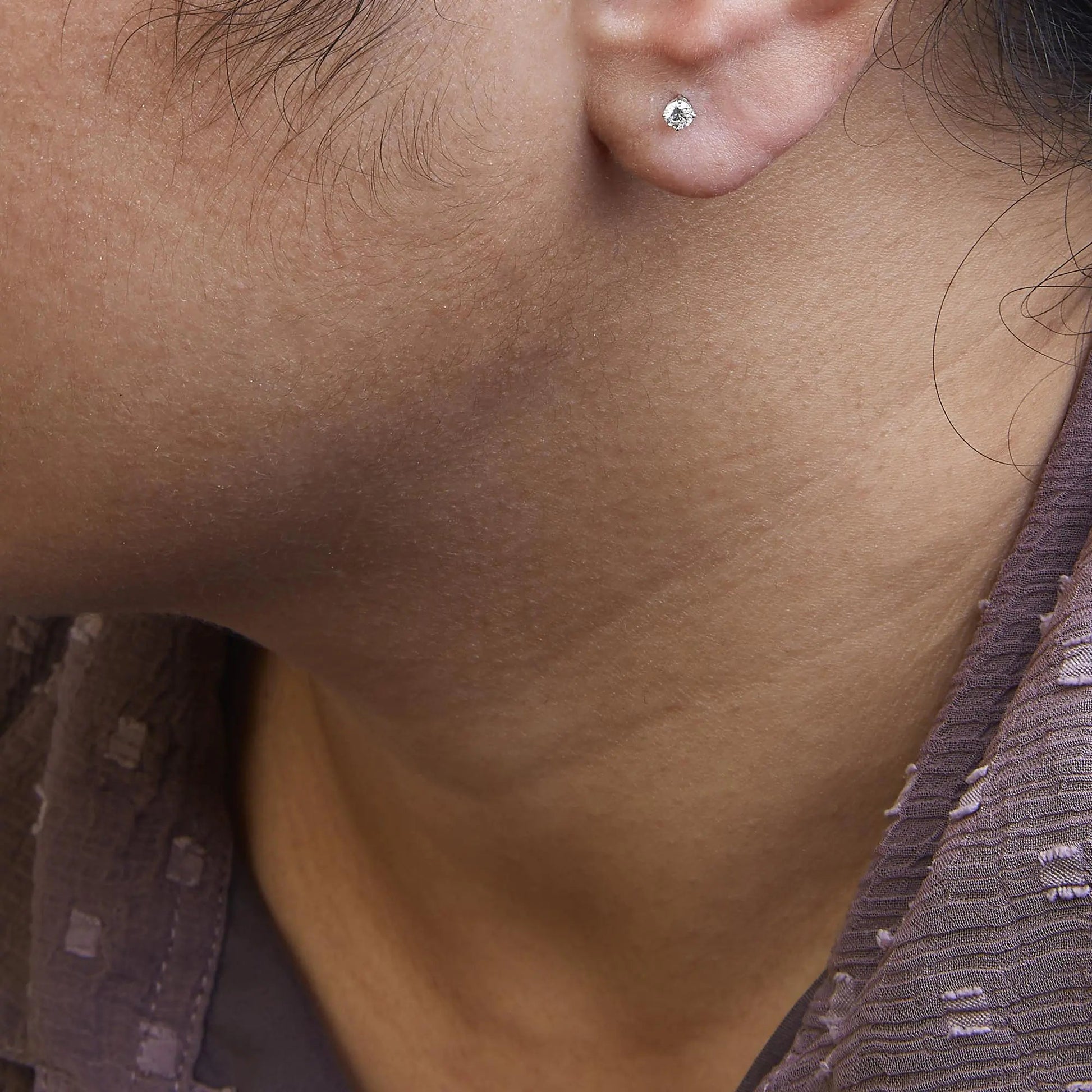 Sterling Silver Lab - Created Diamond Stud Earrings | Earrings | Elegant Emulations Jewelry USA