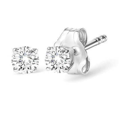 Sterling Silver Lab - Created Diamond Stud Earrings | Earrings | Elegant Emulations Jewelry USA