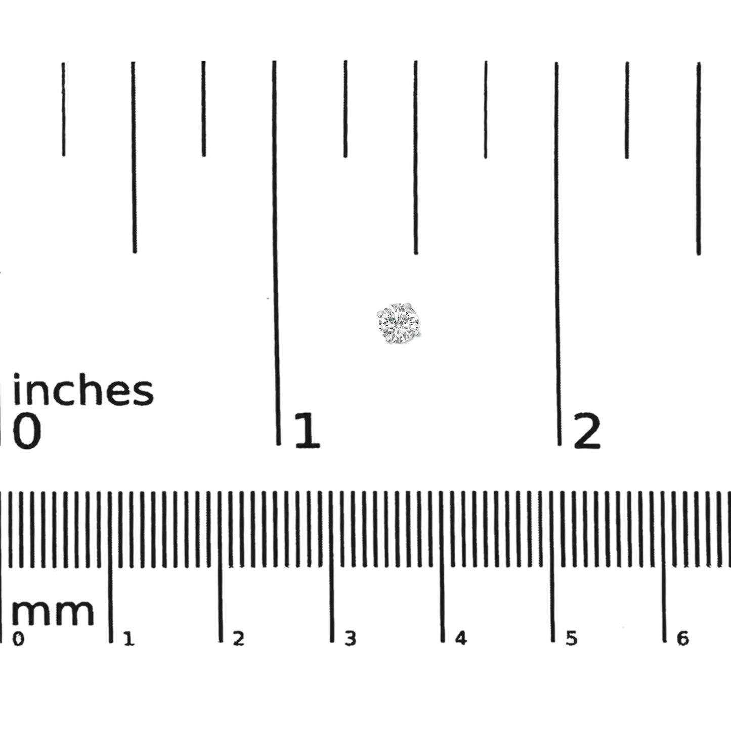 Sterling Silver Lab - Created Diamond Stud Earrings | Earrings | Elegant Emulations Jewelry USA