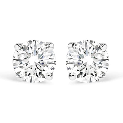 Sterling Silver Lab - Created Diamond Stud Earrings | Earrings | Elegant Emulations Jewelry USA