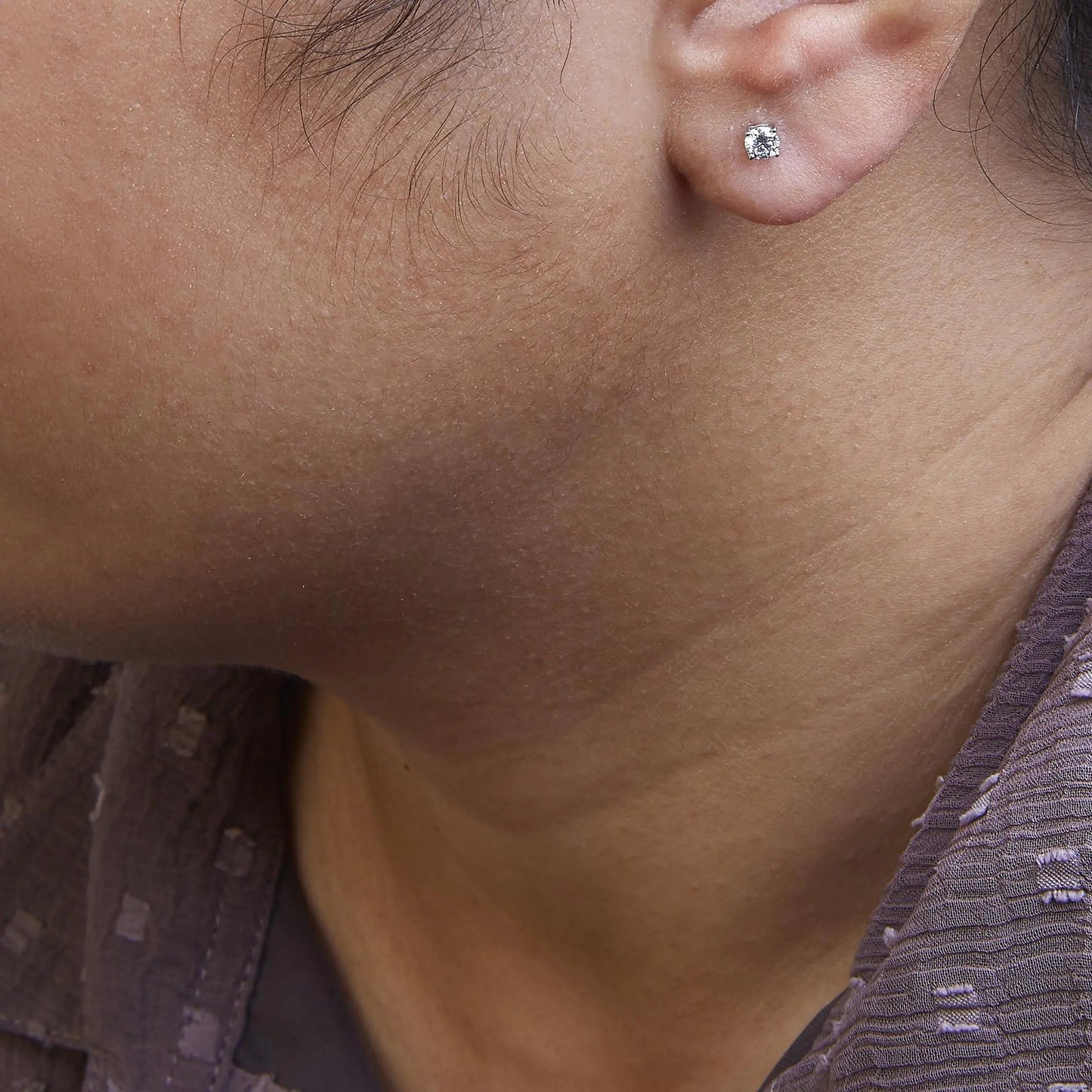 Sterling Silver Lab - Created Diamond Stud Earrings | Earrings | Elegant Emulations Jewelry USA