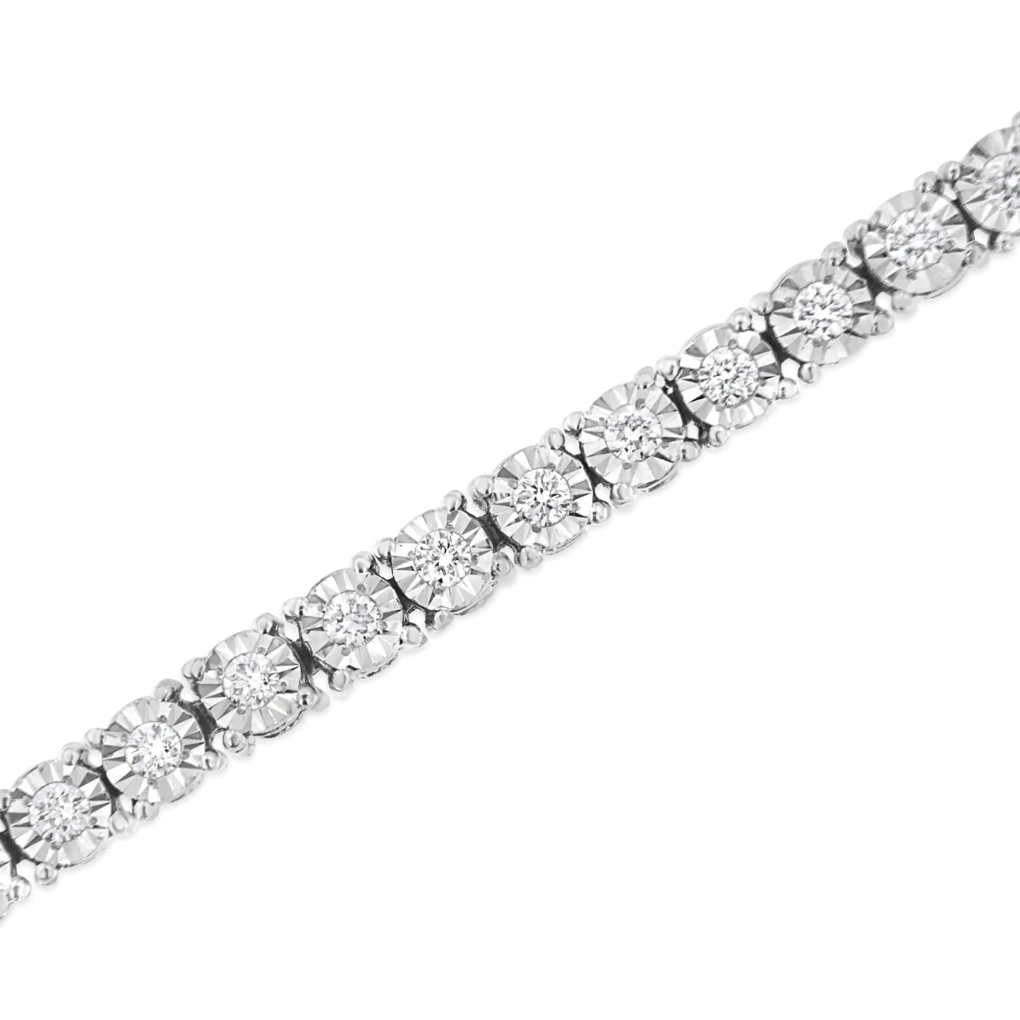 Sterling Silver Lab Diamond Tennis Bracelet - 7.25" | Bracelets | Elegant Emulations Jewelry USA