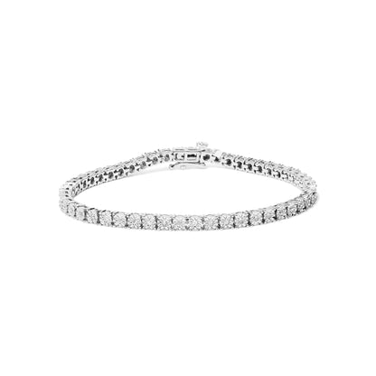 Sterling Silver Lab Diamond Tennis Bracelet - 7.25" | Bracelets | Elegant Emulations Jewelry USA