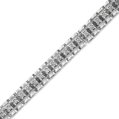 Sterling Silver Rose Cut Diamond Tennis Bracelet | Bracelets | Elegant Emulations Jewelry USA