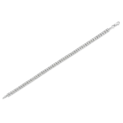 Sterling Silver Rose Cut Diamond Tennis Bracelet | Bracelets | Elegant Emulations Jewelry USA