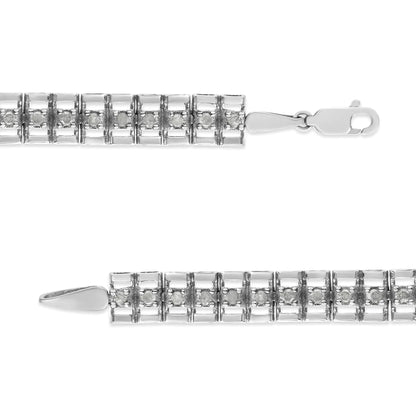 Sterling Silver Rose Cut Diamond Tennis Bracelet | Bracelets | Elegant Emulations Jewelry USA