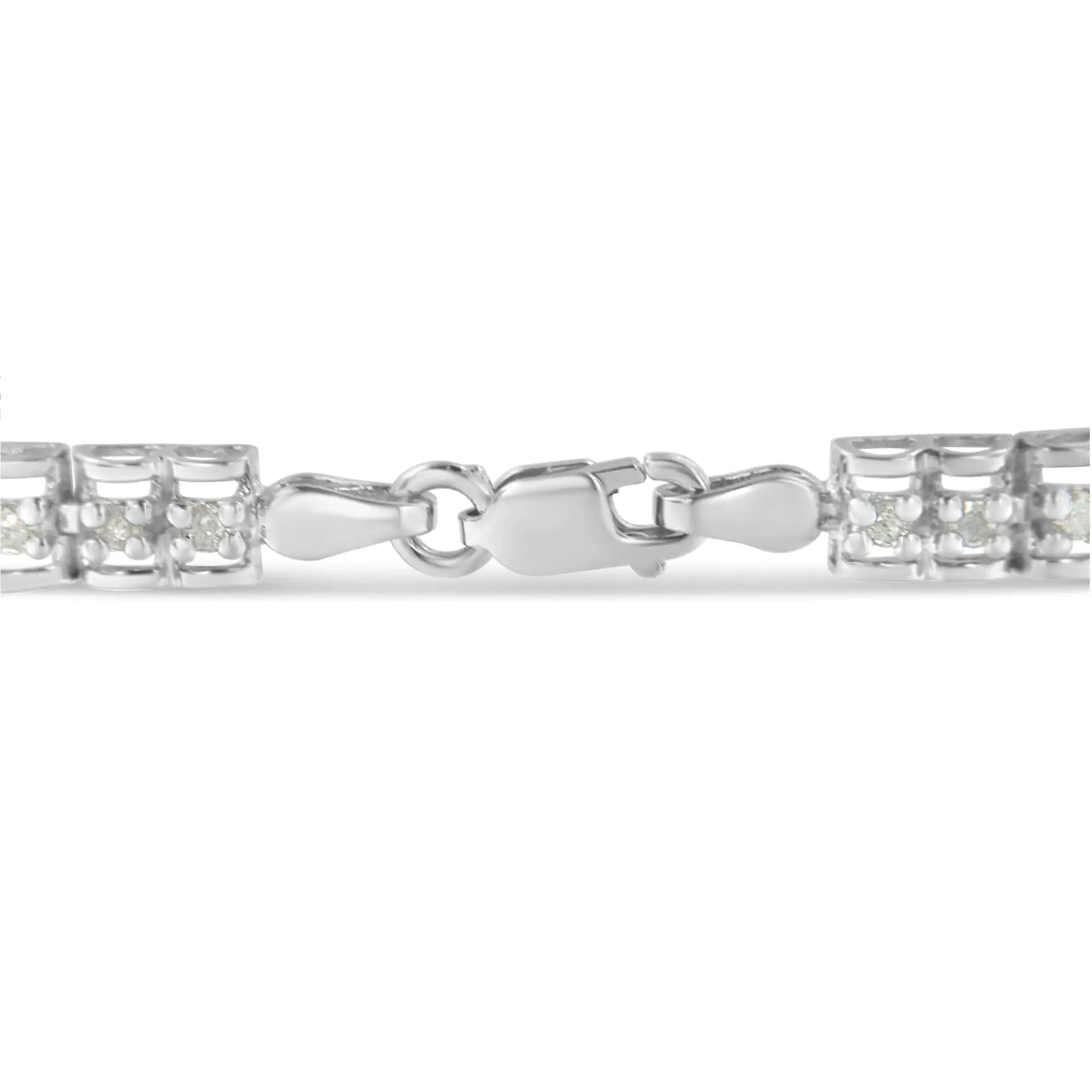 Sterling Silver Rose Cut Diamond Tennis Bracelet | Bracelets | Elegant Emulations Jewelry USA