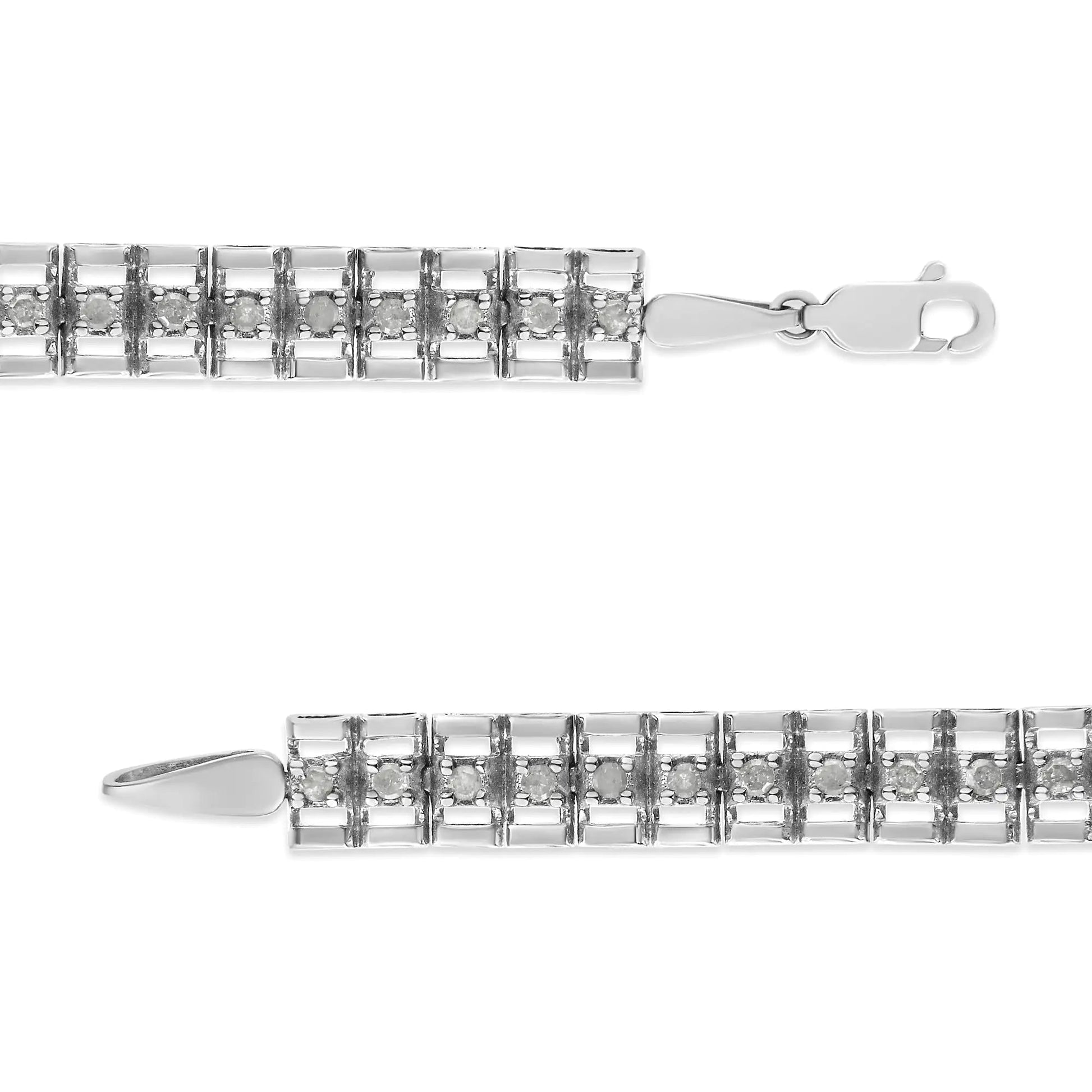 Sterling Silver Rose Cut Diamond Tennis Bracelet | Bracelets | Elegant Emulations Jewelry USA