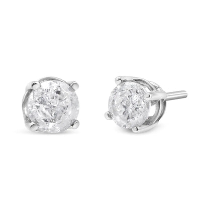 Sterling Silver Salt & Pepper Diamond Studs | Earrings | Elegant Emulations Jewelry USA