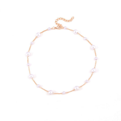 Vintage Pearl Clavicle Chain Female Simple | Necklace | Elegant Emulations Jewelry USA