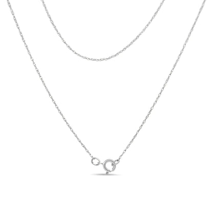 White Gold 1/10 Ct Round Diamond Miracle Pendant - 18" | Necklace | Elegant Emulations Jewelry USA