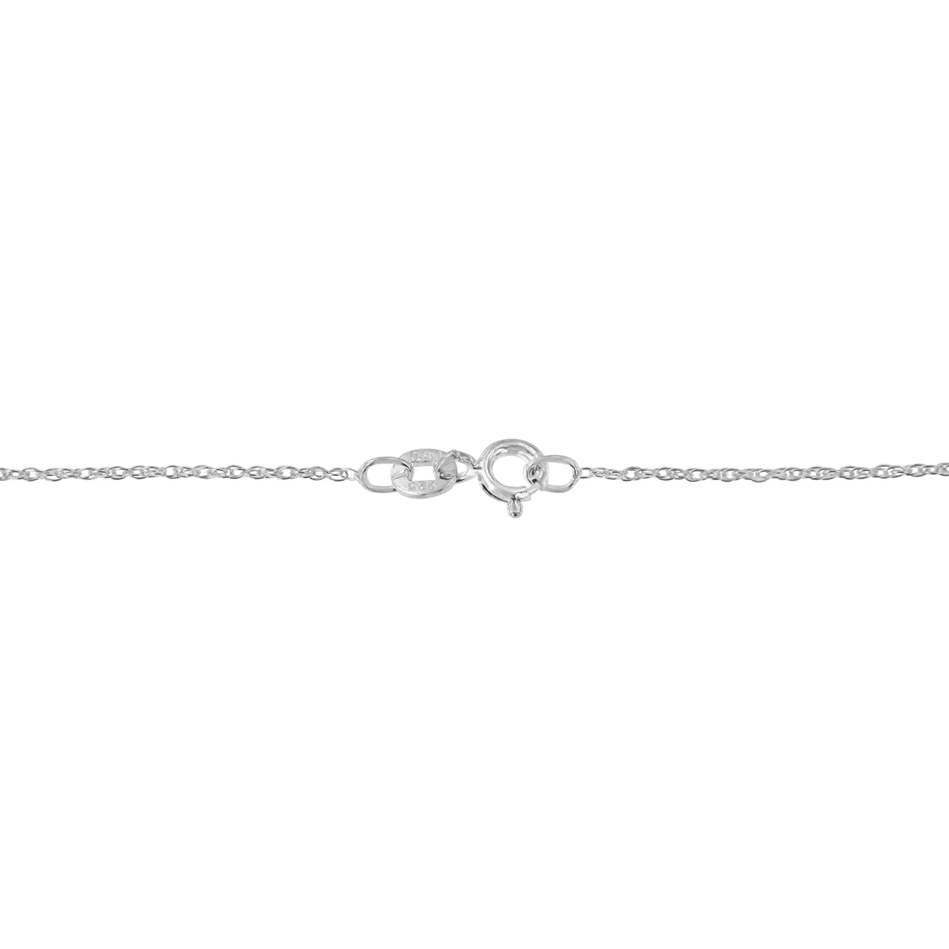 White Gold 1/10 Ct Round Diamond Miracle Pendant - 18" | Necklace | Elegant Emulations Jewelry USA