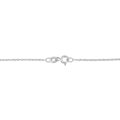 White Gold 1/10 Ct Round Diamond Miracle Pendant - 18" | Necklace | Elegant Emulations Jewelry USA