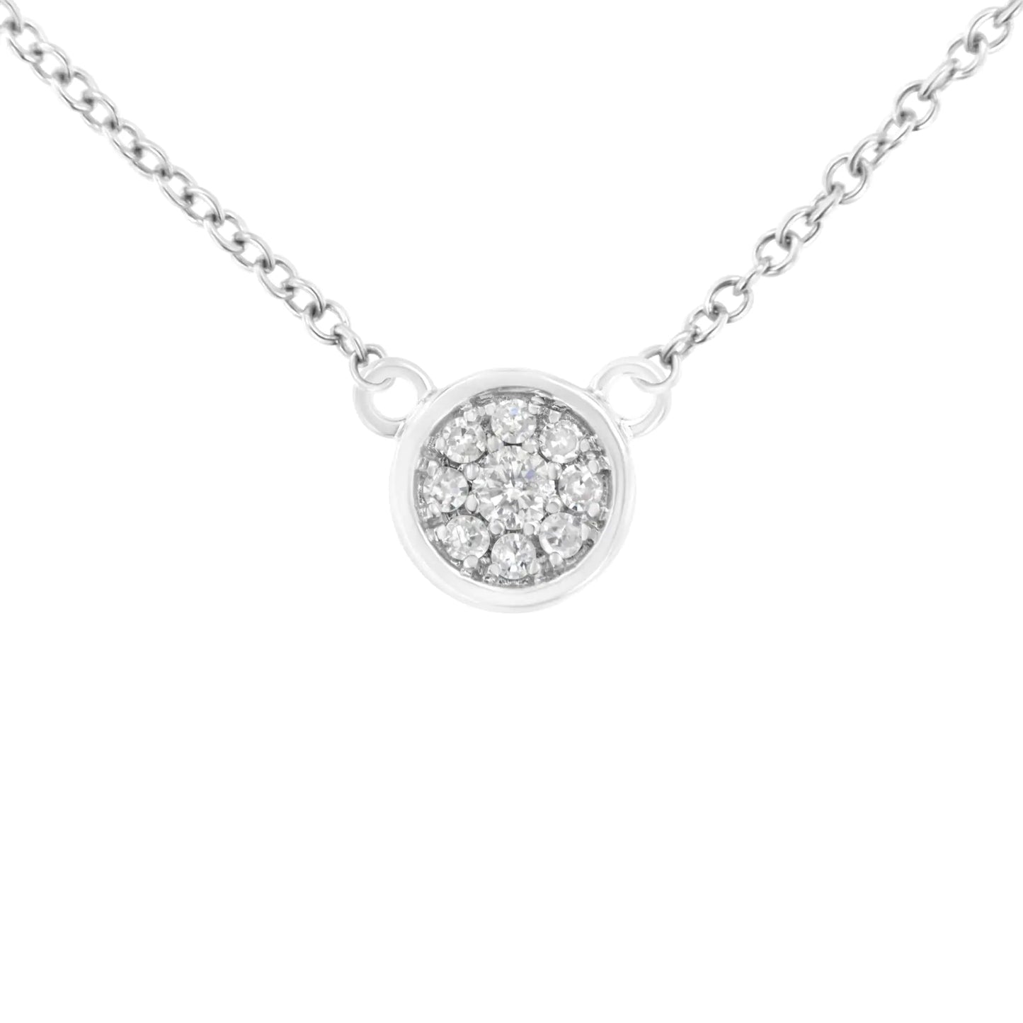 White Gold Diamond Floral Pendant Necklace | Necklace | Elegant Emulations Jewelry USA