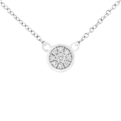 White Gold Diamond Floral Pendant Necklace | Necklace | Elegant Emulations Jewelry USA