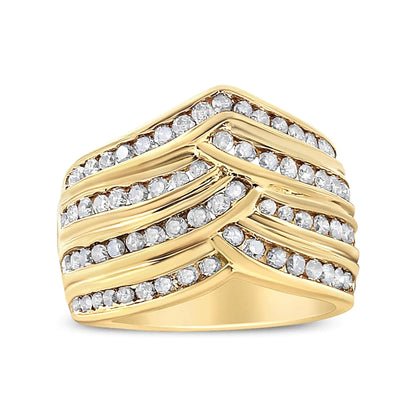 Yellow Gold Plated Silver 1.5 Ct Diamond Ring | Rings | Elegant Emulations Jewelry USA